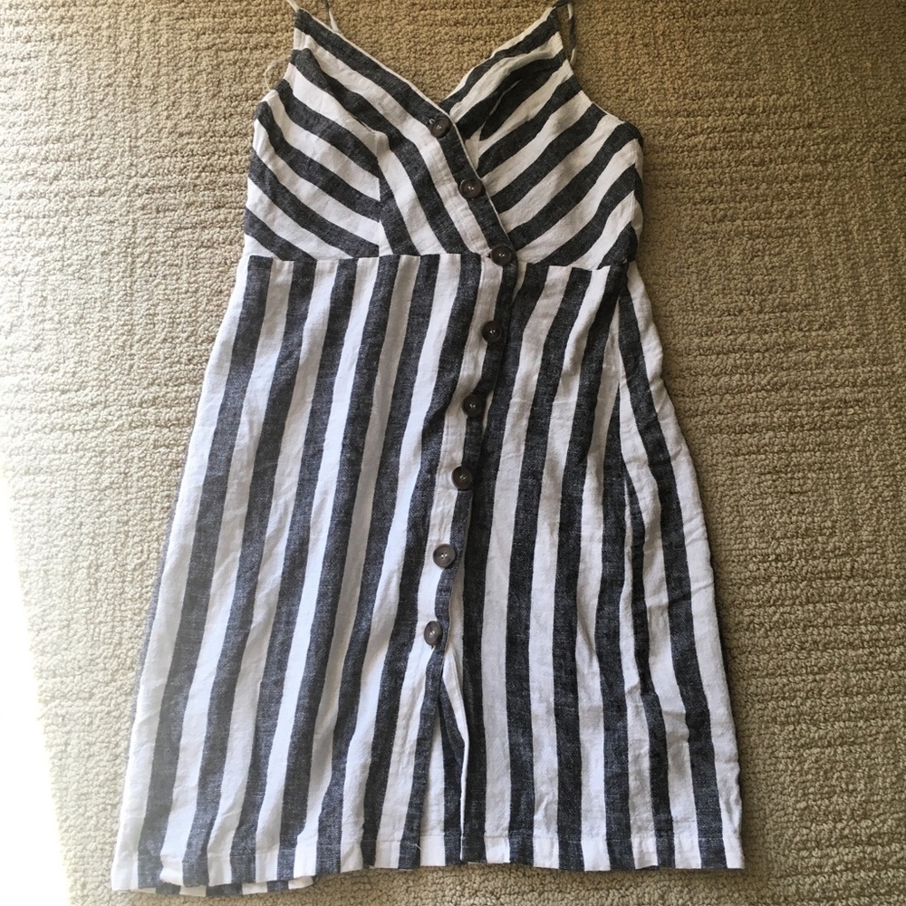 Stripped button up dress